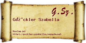 Göckler Szabella névjegykártya