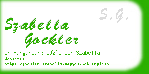 szabella gockler business card